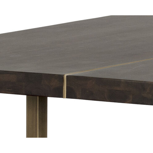 Donnelly 95 X 39.5 inch Antique Brass / Dark Mango Dining Table